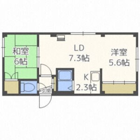 新道東駅 徒歩6分 4階の物件間取画像